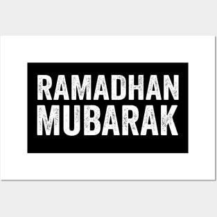 Ramadhan Mubarak - Text Style White Font Posters and Art